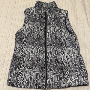 Michael Kors Black and White Snake Print Vest